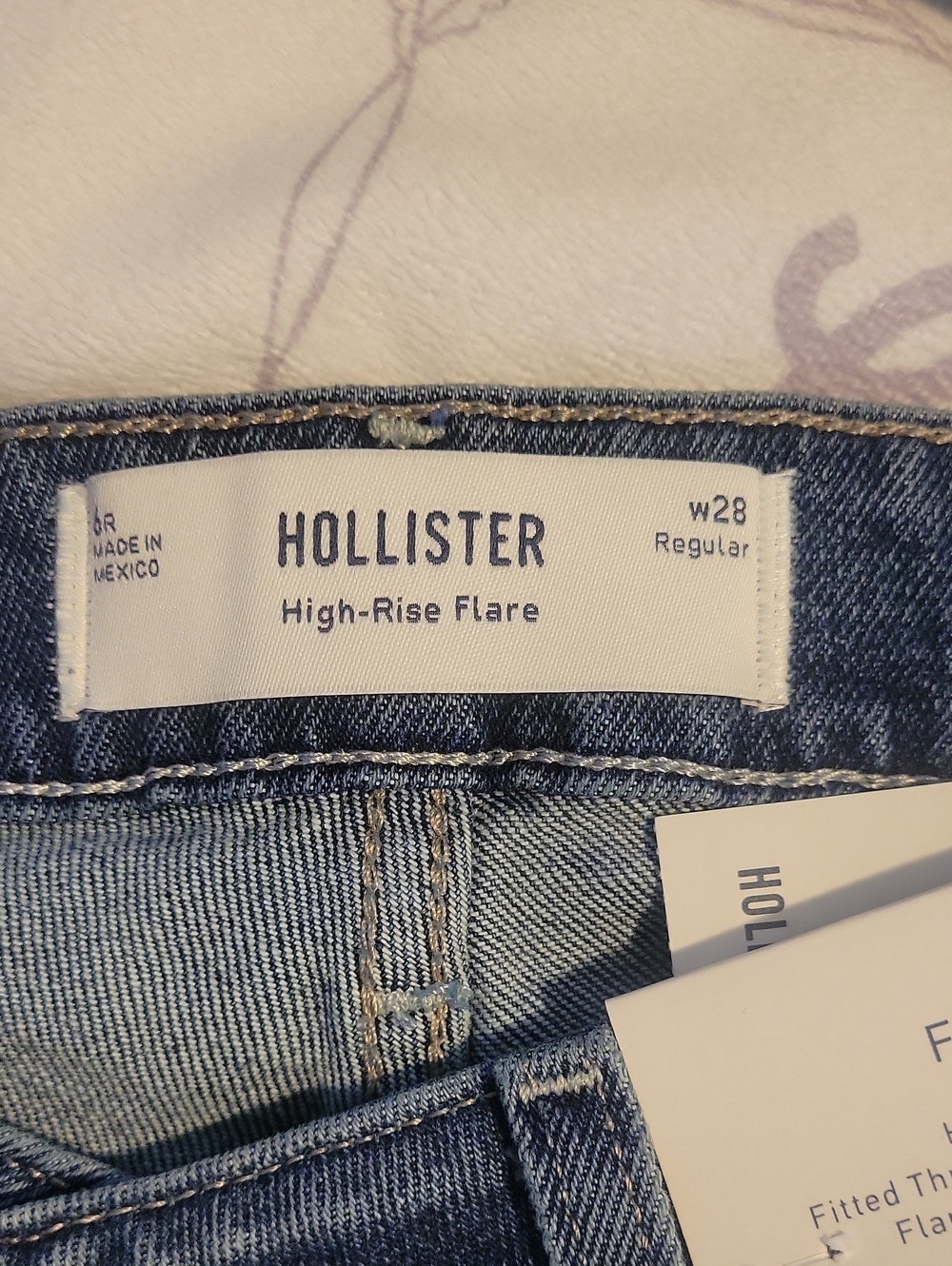 Hollister High-Rise Flare Jeans in Light Blue Wash
